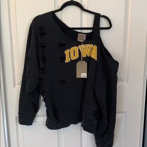 NWT Furst of a kind Iowa Nike distressed sweater